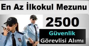 Rize Güvenlik İş İlanları